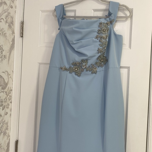 This is a Aidan Mattox stunning baby blue gown. - Picture 4 of 9